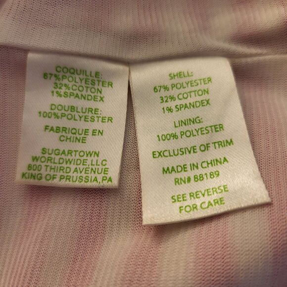 Lily Pulitzer Women's Medium Dress Sleeveless A-Line Pink White Striped Keyhole - Picture 12 of 14